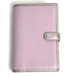 Coach Day Planner Purple Leather Mini Purse Agenda Organizer Pen Vintage Y2K‎